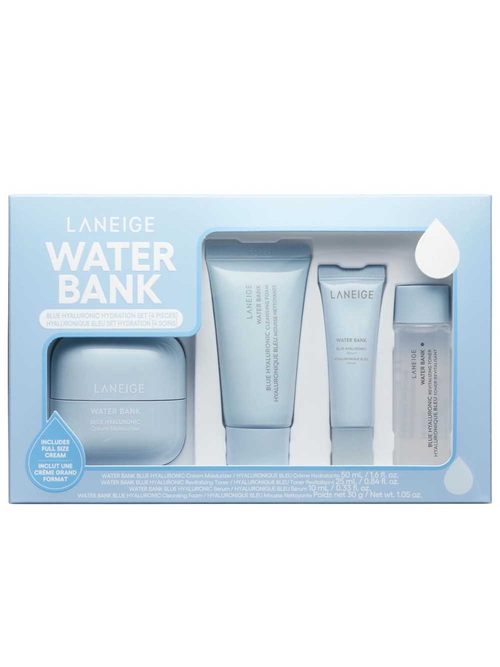 LANEIGE Water Bank Hydration Set - Light Blue & White